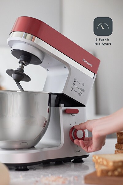 Homend Profashion 3012H Stand Mikser Kırmızı Silver