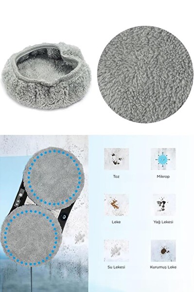 Torima Cam Temizleme Robotu 5'li Set (10 Adet) Mikro Fiber Yedek Bezi