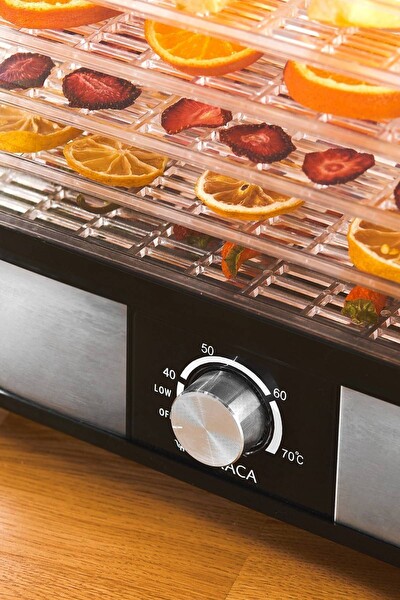 Karaca 5 Raflı Ayarlanabilir Sıcaklıklı Meyve-Sebze ve Et Kurutma Makinesi