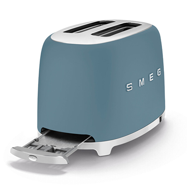 Smeg Mat Fırtına Mavisi 1x2 Ekmek Kızartma Makinesi TSF01SBMEU