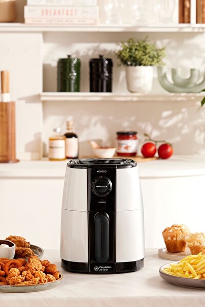 Karaca Smart Cook 60 Dakikaya Kadar Zaman Ayarlı Compact 2.2 Litre Airfryer Krem