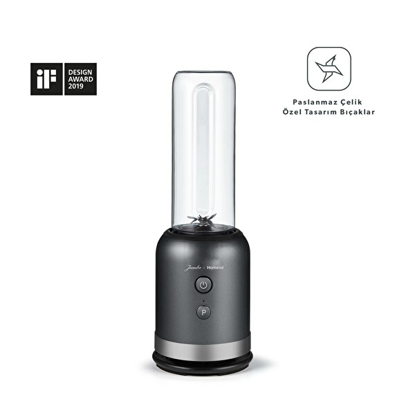 Jumbo x Homend Artfood 7025H Smoothie Blender Antrasit 350W 600ml