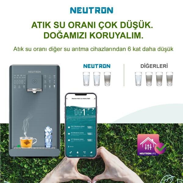 Neutron NTL-SU20C6WB Sıcak/Soğuk Tezgah Üstü Akıllı Su Arıtma Cihazı