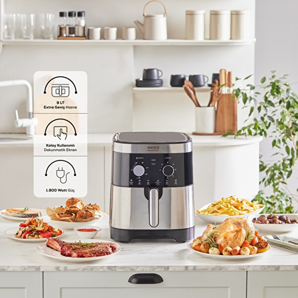 Karaca Gourmet 9 Litre Ekstra Büyük Hacim 8 Kişilik Airfryer