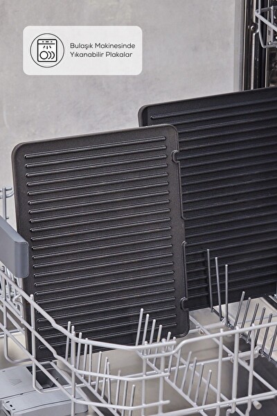 Karaca Crust Grill Toast 6 Dilim Antrasit Izgara ve Tost Makinesi
