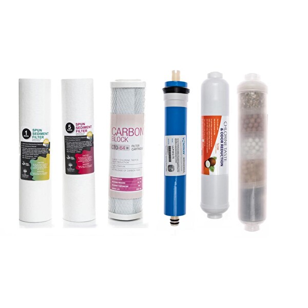 Sulook Açık Kasa Su Arıtma Cihazlarına Uyumlu 6'lı Filtre Set10 Aşamalı