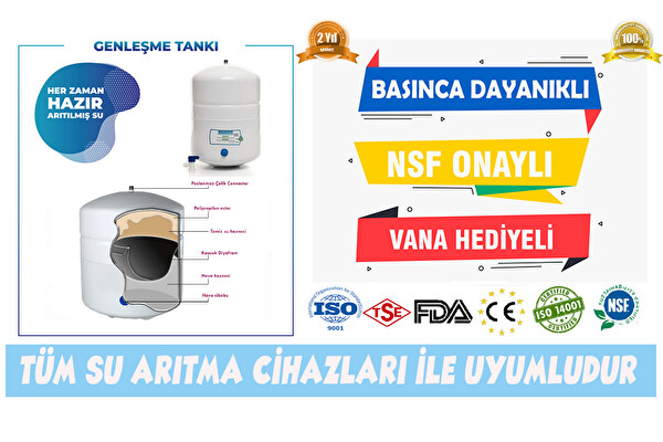 Sulook Su Arıtma Cihazı Deposu / 2.2 Galon 8 Litre Tank Yerli Üretim Her Cihaza Uygun