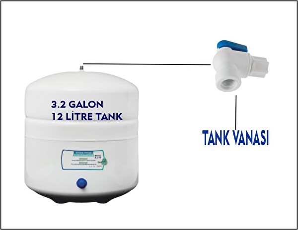Sulook Su Arıtma Cihazları İçin Antibakteriyel 12 Litre Temiz Su Deposu