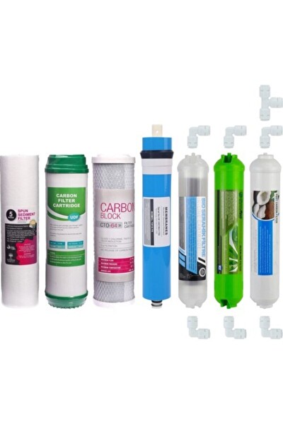 Sulook Su Arıtma Cihazı Filtresi 7'li Filtre Seti Paket Açık Kasa Quick Bağlantılı