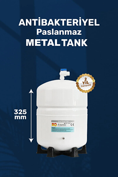 Sulook Su Arıtma Deposu Su Arıtma Tankı (2.8 Galon) 10 Litre Metal Tank-Ro