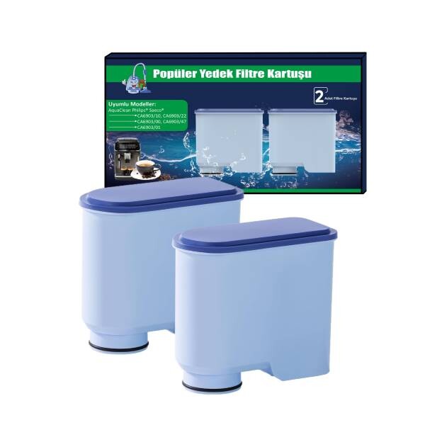 Popüler Philips Saeco AquaClean CA6903/00 Uyumlu Su Filtresi - 2'li Paket