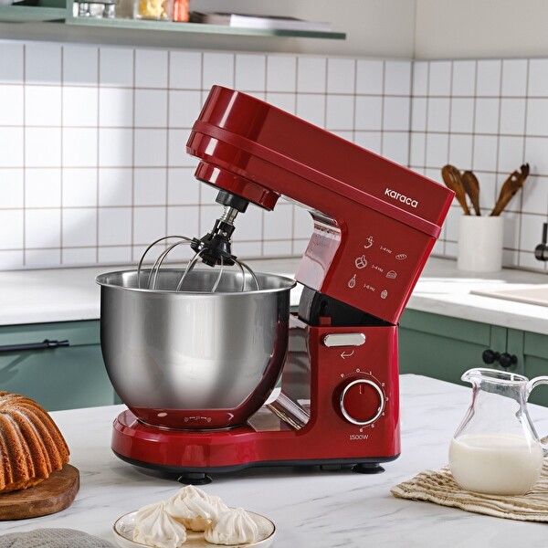 Karaca Maestrochef Stella Stand Mikser Cherry Red 1500 W 5 L