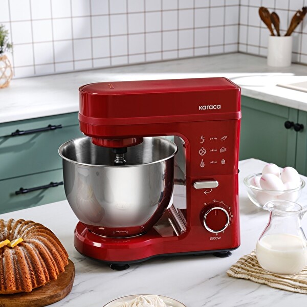 Karaca Maestrochef Stella Stand Mikser Cherry Red 1500 W 5 L