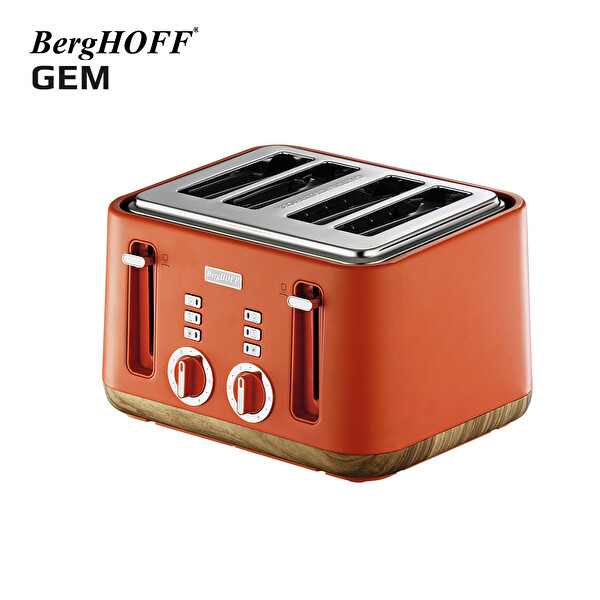 Berghoff GEM NATURAL Turuncu Dört Dilim Ekmek Kızartma Makinesi