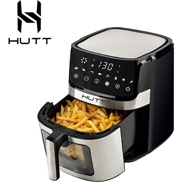 Hutt OA6 Air Fryer 6.5 L Cam Kapaklı XXL 1700 W Yağsız Fritöz