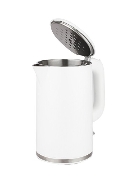 Kumtel HMK-04 Cool Touch 1.7 L 2200 W Çelik Kettle Beyaz