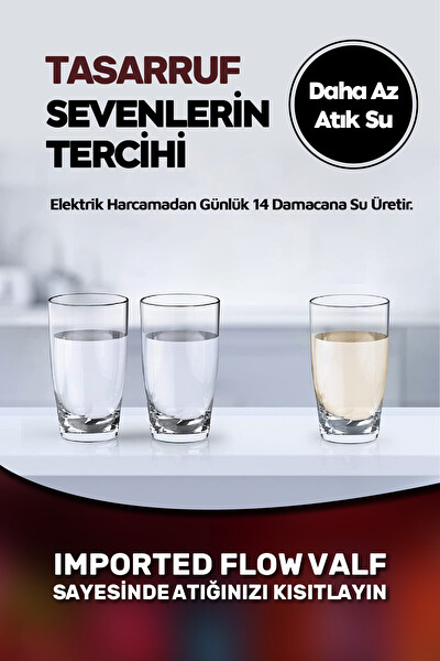 H-MAX 8 Litre 15 Aşama Mineralli 75 GPD Su Arıtma Cihazı HMAXS3512