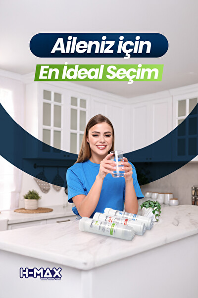 H-MAX Quick 5'li 80 Gpd Kapalı Kasa Su Arıtma Filtre Seti - 013