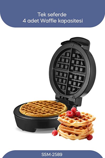 Sinbo SSM-2589 Belçika Yapışmaz Kaplama 1000 W Waffle makinesi
