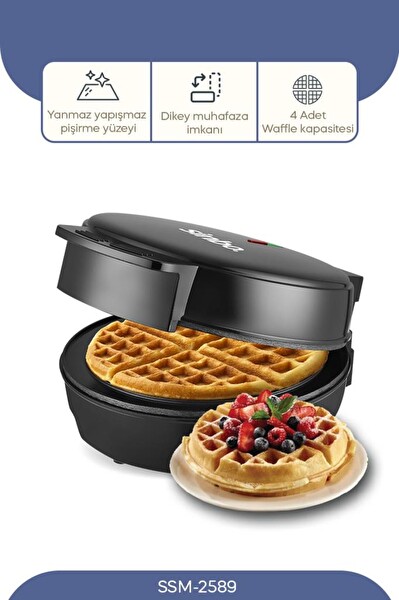 Sinbo SSM-2589 Belçika Yapışmaz Kaplama 1000 W Waffle makinesi