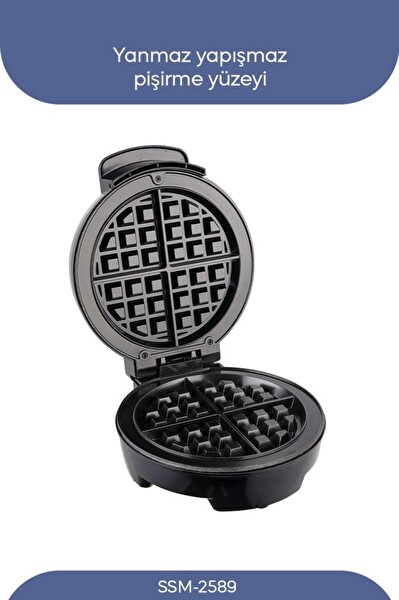Sinbo SSM-2589 Belçika Yapışmaz Kaplama 1000 W Waffle makinesi