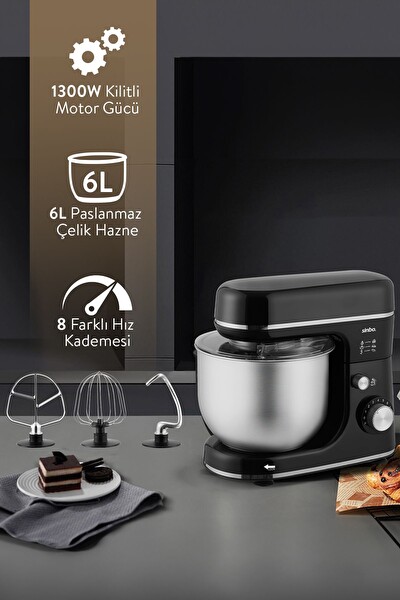 Sinbo SMX-2769 3in1 1300 W 6 L Hamur Yoğurma Makinesi