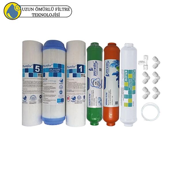 Purefer Açık Kasa Çift Sedimentli Sertifikalı 6'lı Mebransız Mineral +Alkalili