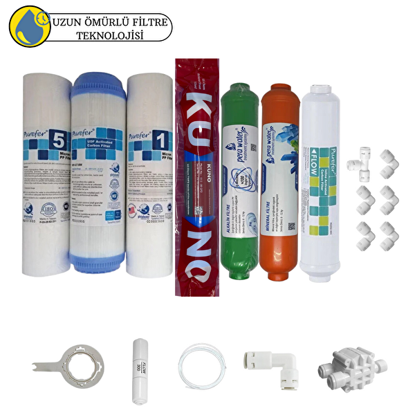 Purefer Açık Kasa Çift Sedimentli Sertifikalı 7'li Orijinal LG Kuno Mebran Mineral+Alkali