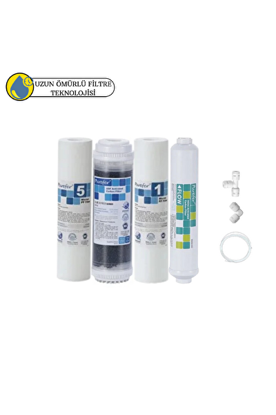 Purefer Açık Kasa Çift Sedimentli Sertifikalı 4'lü Filtre