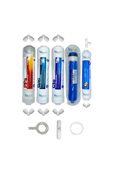 Pemax Water Solutions Kapalı Kasa Su Arıtma Cihazlarına STDMAX 5'li Reverse Osmosis Mebran Mineralli Tatlandırıcı