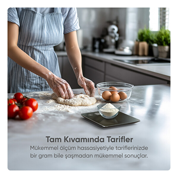 Şımart Akılı Mutfak Terazisi Bluetooth Destekli Hassas Dijital Ölçüm
