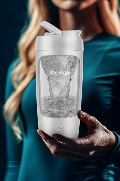 Stevig ST-226 4 Gym Şarj Edilebilir Elektrikli Protein Shaker 650 ML Beyaz