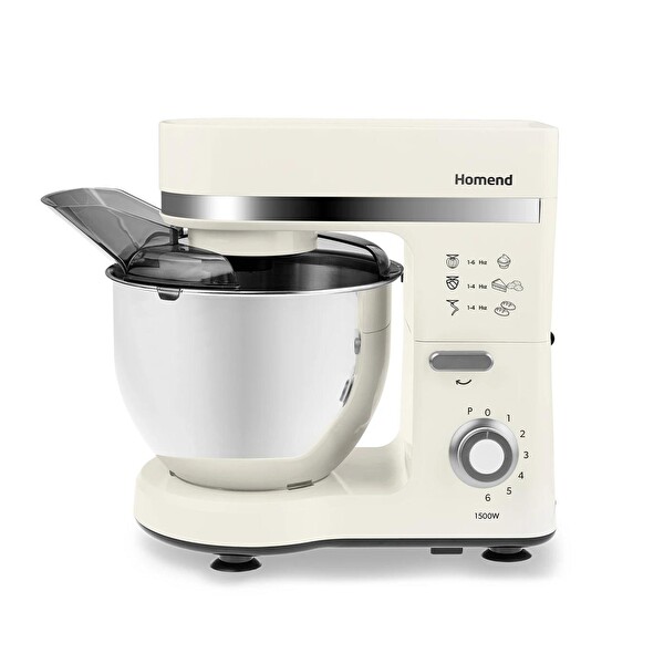 Homend Profashion 3063H 1500 W 5 L Hamur Yoğurma Makinesi Krem