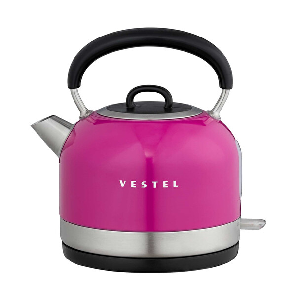 Vestel Retro Pembe 2200 W 1.7 L Çelik Kettle