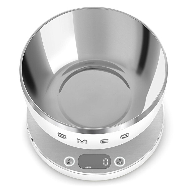 Smeg Mat Beyaz Dijital Mutfak Tartısı KSC01WHMWW