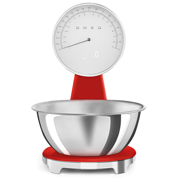 Smeg 50's Style Retro KSF01RDWW Kırmızı Analog Mutfak Tartısı