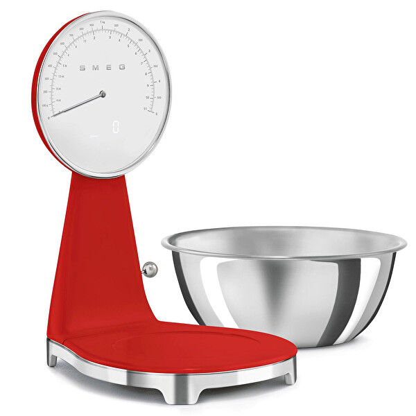 Smeg 50's Style Retro KSF01RDWW Kırmızı Analog Mutfak Tartısı