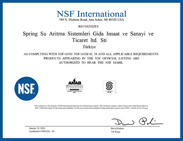 Spring Water 11 Aşamalı 12 Litre Su Arıtma Cihazı