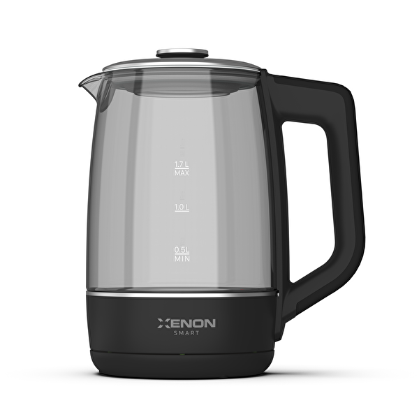 Xenon Smart X7103 1.7 L Paslanmaz Çelik Çift Katmanlı Led Ekranlı Hızlı Kaynatma Akım Korumalı Akıllı Su Isıtıcı Siyah