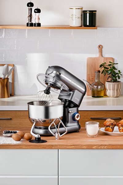 Emsan Bella Gusto Comfort 1300W 5.5L Stand Mikser Gri