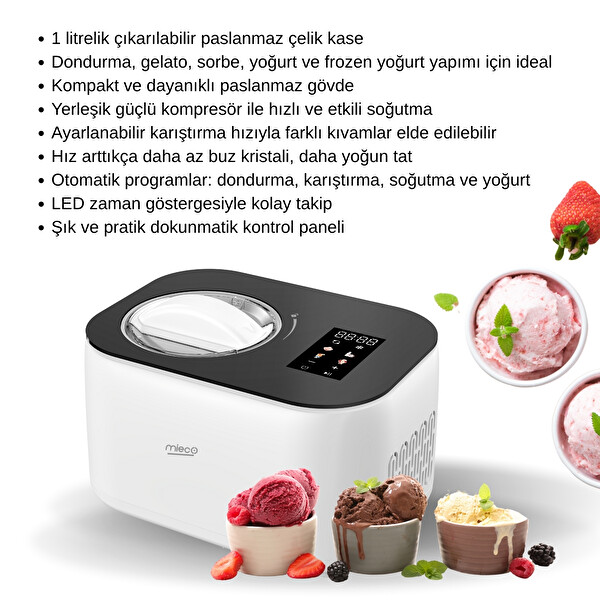 Mieco Gelato 4-in-1 Dondurma Makinesi