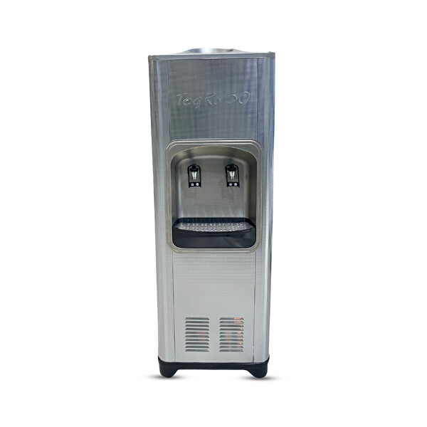 İdeal Mağaza 50 L Paslanmaz Çelik Pompalı Arıtmalı Sebil Gri - 300 Gpd Pompa ve 300 Gpd Membran