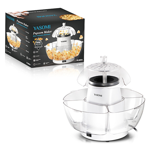 Yasomi Crispo Taşınabilir 70 G Kapasiteli Patlamış Mısır Makinesi