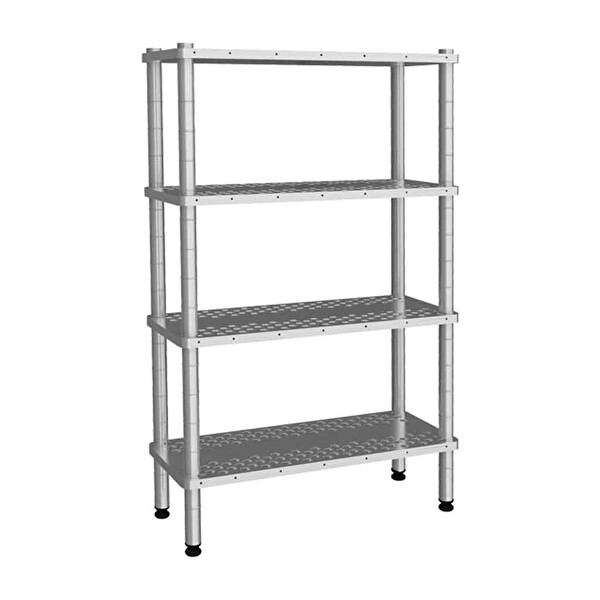 EMP.D.2.46137-18-4-D 4 Katlı Delikli Raflar 46x137x180 CM Inox 201