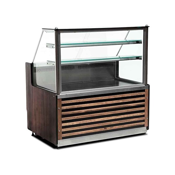 EMP.VT.D.160.S Plüton Düz Cam Et ve Meze Teşhir Vitrini 160x87x135 CM