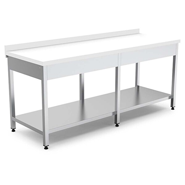 EMP.PTT.70180 Alt Raflı Polietilen Çalışma Tezgahı 180x70x85 CM