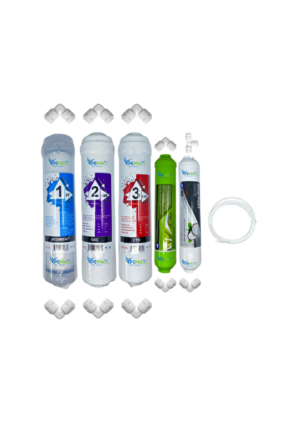 Pemax Water Solutions Kapalı Kasa Su Arıtma Cihazı STD 5'li Mebransız Alkali Gümüş İyonlu Tatlandırıcı Set