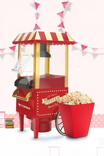 Torima TPM-01 Kırmızı Yağsız Popcorn Mısır Patlatma Makinesi
