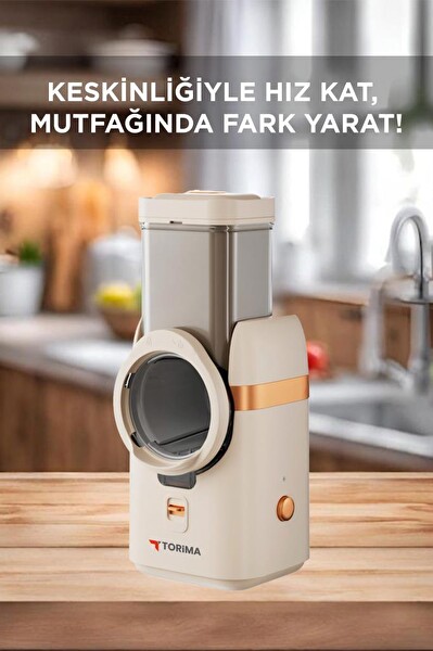 Torima TFS-01 5in1 Otomatik Rende-Doğrayıcı Dilimleme Makinesi Krem