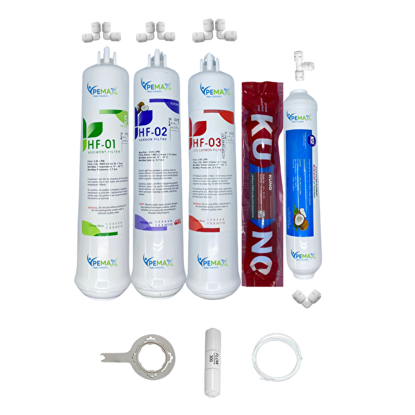 Pemax Water Solutions Kapalı Kasa Su Arıtma Cihazlarına HFT 5'li Orijinal Lg Kuno Mebran Mineralli Tatlandırıcı
